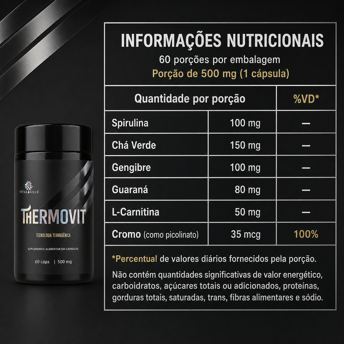 ThermoVit - Termogênico sem cafeína